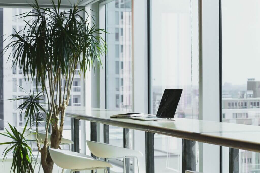 Office in a high-rise building